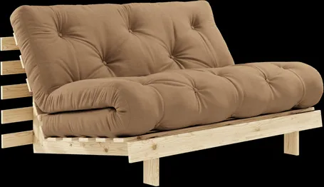 Karup Design Roots Sovesofa M. Madras 140x200 755 Mocca/Fyrretræ